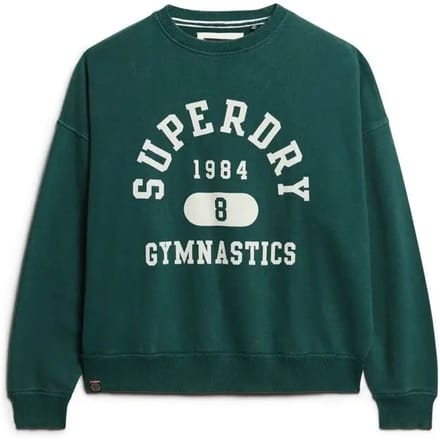 Superdry Athletic Essentials Oversized Sweatshirt met Print Groen Grootte: 44
