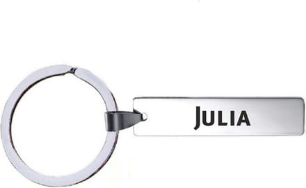 Sleutelhanger Met Naam - Julia - RVS
