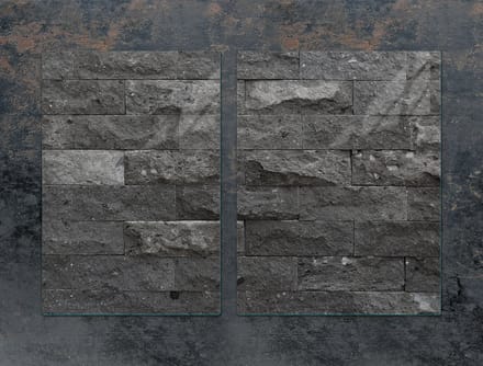 TMK ArtDeko Serie - Glazen Beschermplaat - 75x52 cm - Hardglas - Cegła Kleur