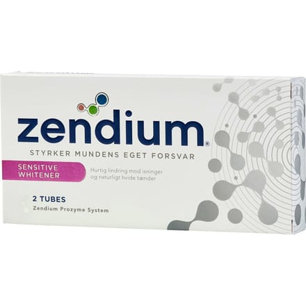 Zendium Gevoelig + Whitener 2-Pak Tandpasta 2 x 50 ml