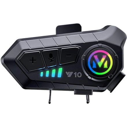 Y10 Motorfiets BT5.3 Intercom Headset Ruisonderdrukking Compatibel met een Verscheidenheid aan Helmen Hard Mic gray