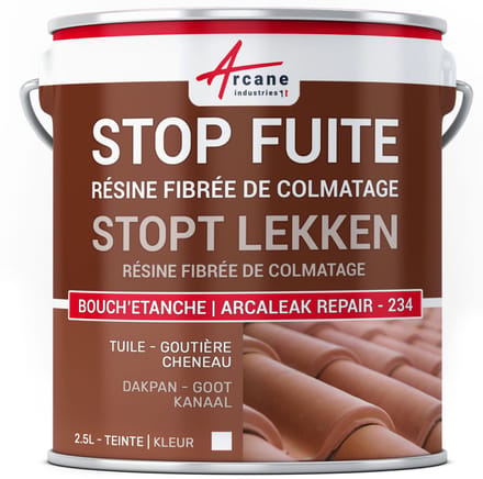 Vezelwaterdichtingsverf - Dakpan-, goot- en dakgootafdichter: BOUCH' ETANCHE