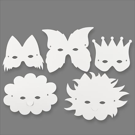 Creativ Company Fantasy masks White 5pcs.