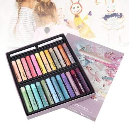 24+2 olieverfstiftenset Zachte oliepastelkrijt Kunstbenodigdheden voor kinderen(8724MLd2 ) 8724MLD+2 gray