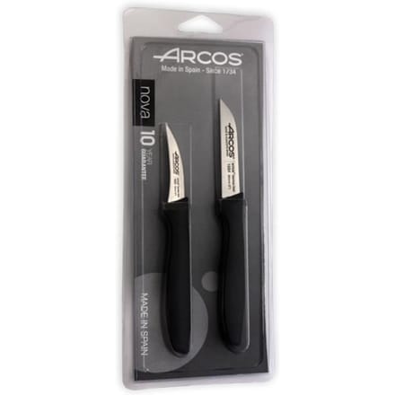 Schilmesjes set - ARCOS - Arcos Nova 189100 - NITRUM mesblad - Zwart PP handvat - 6 stuks