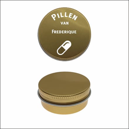 Pillen Blikje Met Naam Gravering - Frederique