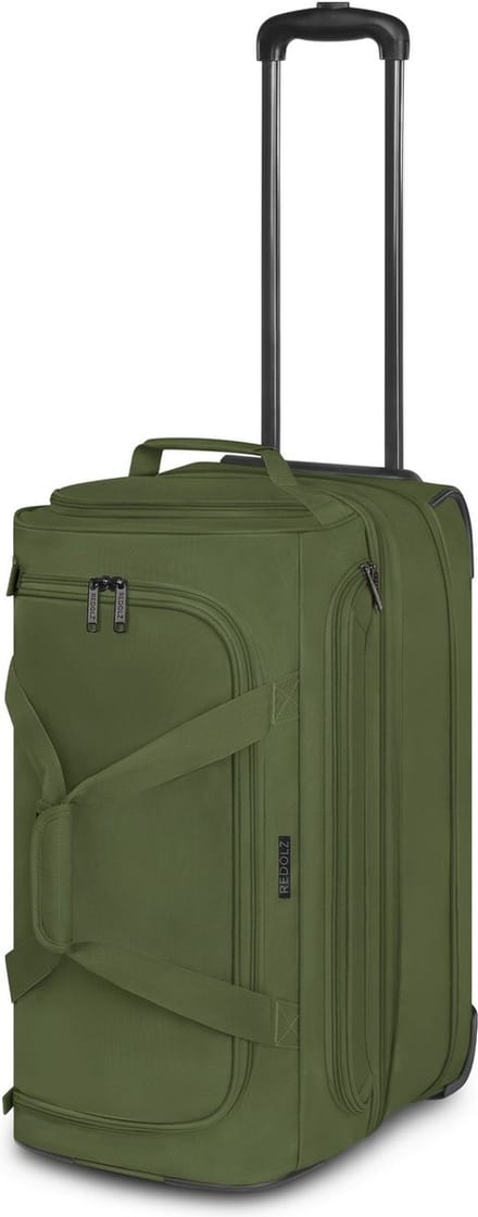 REDOLZ Reistas Trolley Duffle Essentials Wheeled Duffle Exp. Olive Olijfgroen 55cm