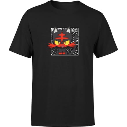 Pokemon Litten Men's T-Shirt - Black - M