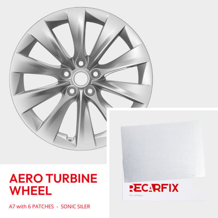 Tesla Model X - Velgschade patch Aero Turbine Wheel Sonic Silver