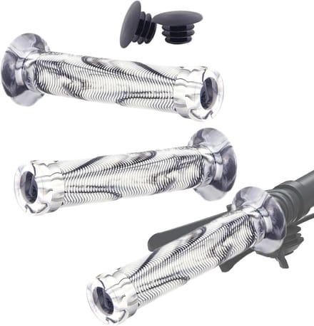 Fietsstuurgrepen - Ergonomische handvatten - Comfortabel fietsen - Antislip textuur - 15 cm lengte - Wit