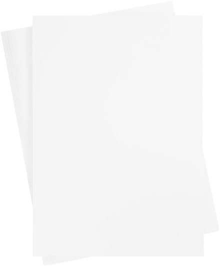 Gekleurd Karton, vel 460x640 mm, 210-220 gr, wit, 25 vel | Knutselkarton