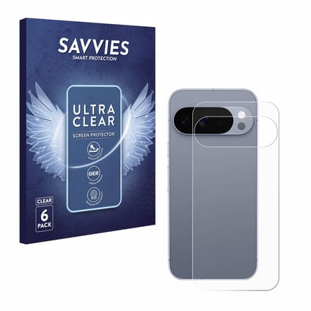 Savvies - Screenprotector voor Google Pixel 10 Pro (Achterkant) - Folie Beschermfolie transparant 6 Stuks