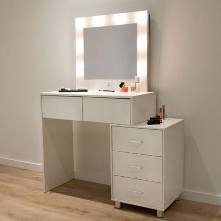 Milton & Oldbrook Kaptafel met LED-verlichting Trosa Wit