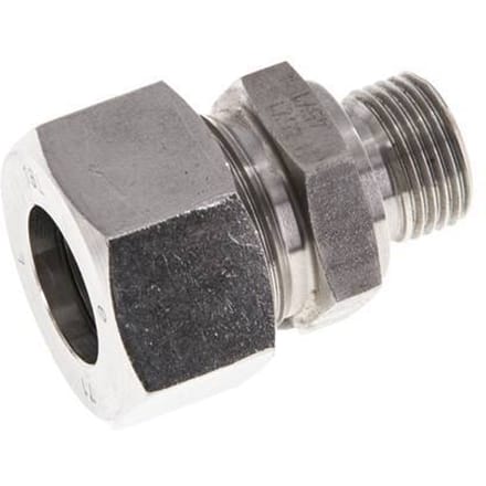 M18x1.5 Buitendraad x 18L RVS Rechte Snijring Koppeling 315 Bar DIN 2353 - FL2S-MC-ST-M18-L