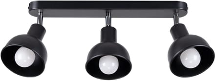 Lumilo Opal - Reflektor - E27 - 3Lichts - Zwart