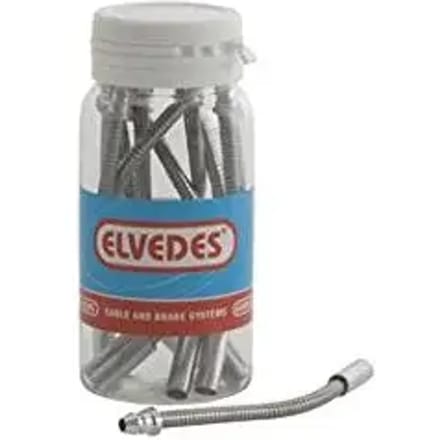 Elvedes V-brake bocht flex - RVS - 10 stuks - Flexibel - 120 mm - Grijs/Zwart