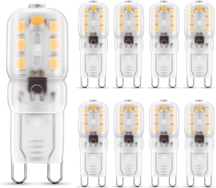 LED's Light G9 LED steeklampen - 2W vervangt 24W - Warm wit licht - 9PACK - Lamp - Ledlampen
