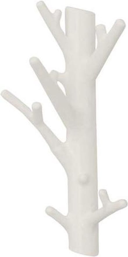 Bosign Design Ophanghaak Tak wit glanzend in gegoten zink -  8,5 x 17 x 6 cm