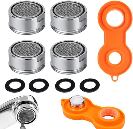 Dailygoods- Kraanaansluiting 24mm - 4x Kraanfilter