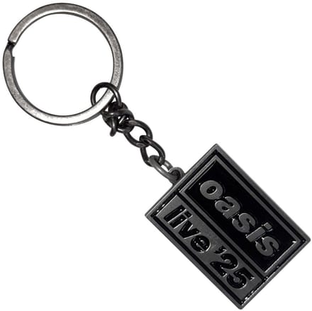 Oasis - Live '25 Logo Sleutelhanger - Zilverkleurig/Zwart