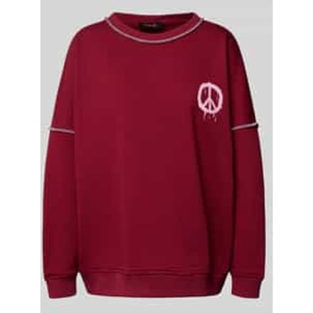 Sweatshirt met motiefprint en ronde hals