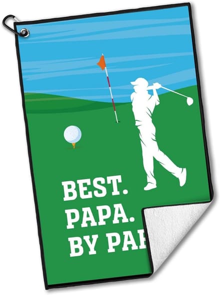 Grappige Golfhanddoek van Microvezel en Katoenmix Cadeau voor Vader en Opa