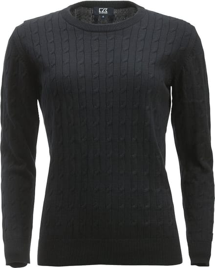 Cutter & Buck Blakely Knitted Sweater Dames 355403 - Zwart - M