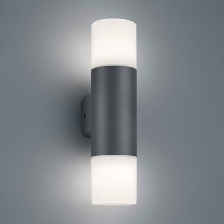 TRIO HOOSIC - Wandlamp - Antraciet - excl. 2x E27 28W - Buitenverlichting - IP44