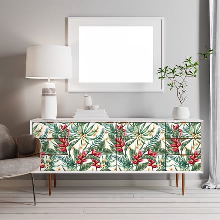 Sticker met tropisch meubelmotief, ontwerp van Soacha, 40 x 60 cm