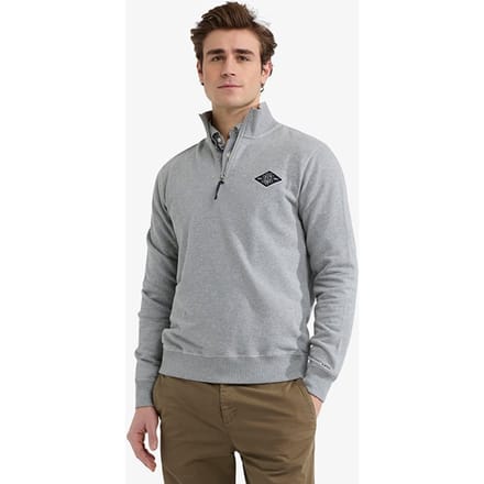 McGregor Zip Mock Sweatshirt Medium Grey Melange Taglia: XXL | Dolcevita Outlet | Uomo | Grigio