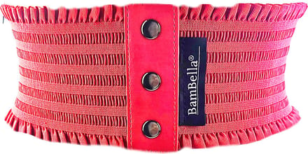 BamBella ® - Riem Maat Onesize - Rood Mode Body Gothic Goth taille riem zwart met korset belt