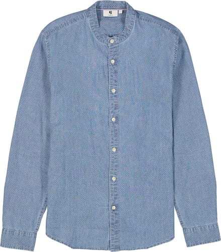GARCIA Heren Overhemd Blauw Long mouw