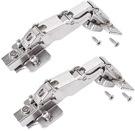 Breedhoekscharnier 165° Soft-close - 2 Stuks Hoekaanslag Scharnier met Montageplaat