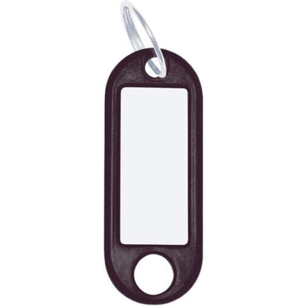 WEDO Sleutelhanger met ring, diameter: 18 mm, zwart