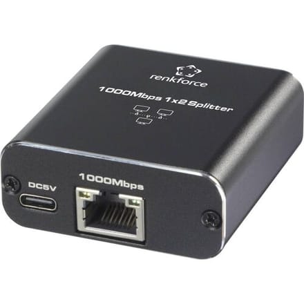Renkforce RF-6739678 RF-GES-200 Netwerk switch RJ45 2 poorten USB-stroomverzorging