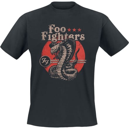 Foo Fighters T-shirt - Snake - S tot XXL - voor Mannen - zwart