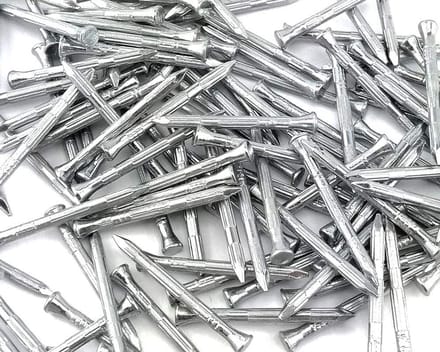 100 Harde Stalen Betonspijkers, Gegroefd, 3,4 x 40 mm