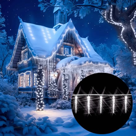 Monzana Ijspegel Kerstverlichting - Feestverlichting - 80 LEDS's - 13 m - helder wit