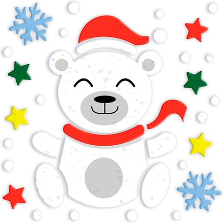 Fiestas Guirca - Gel raamdecoratie polar bear (20 x 25 cm)