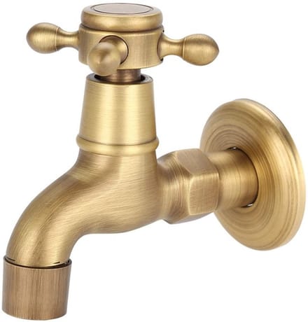 Allecto - Vintage koude waterkraan - Massief messing - Wandmontage