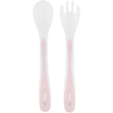 Kikka Boo Spoon and Fork Set – Roze