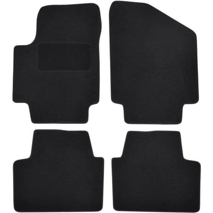 Tapis de sol - Dongfeng - Seres 3 - Velours noir - 4 pièces - Antidérapant et imperméable