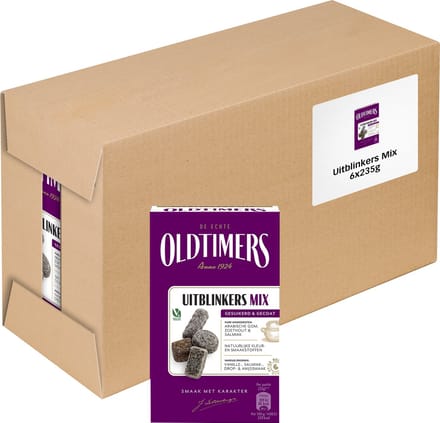 Oldtimers - Drop - Uitblinkers Mix - 6 doosjes - 235 gram