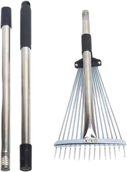 Tuinhark - Onkruidgereedschap - Gazon Onderhoud - Verstelbaar Handvat - 137 cm - Grijs