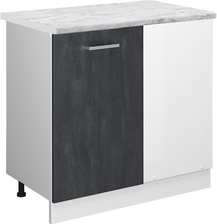 Vicco R-Line Hoekkast – 86 cm WB Marmer Zwart beton