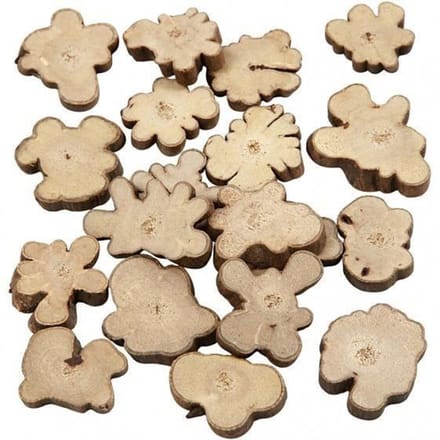 Creativ Company Hout Mix Formaat 15-40 mm Dikte 5 mm 230 g per Verpakking