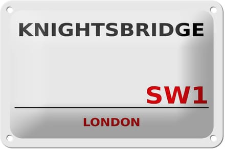 Blechschild London 18x12cm Knightsbridge SW1