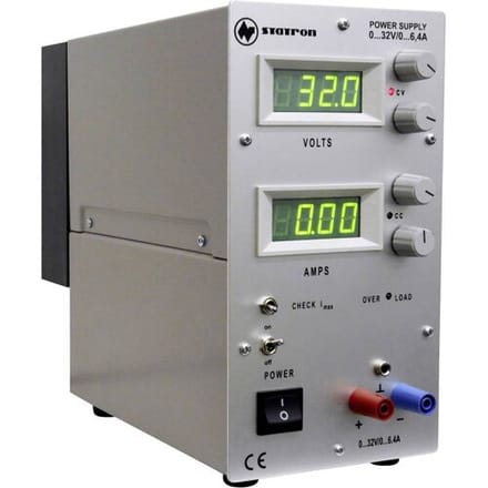 Statron 3231.10 Labvoeding, regelbaar 0 - 32 0 - 6.4 A 204.8 W Bus 4 mm Zonder ventilator Aantal uitgangen: 1 x