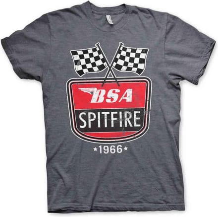 BSA Heren Tshirt -L- Spitfire 1966 Grijs