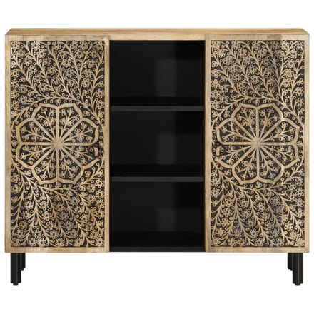 vidaXL - Bijzetkast - 90x33x75 - cm - massief - mangohout